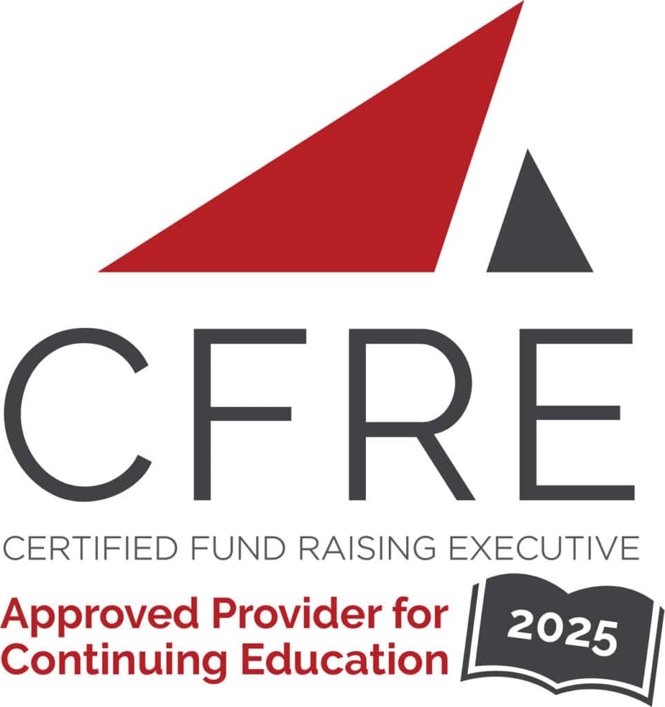 CFRE approved provider for continuing education logo.